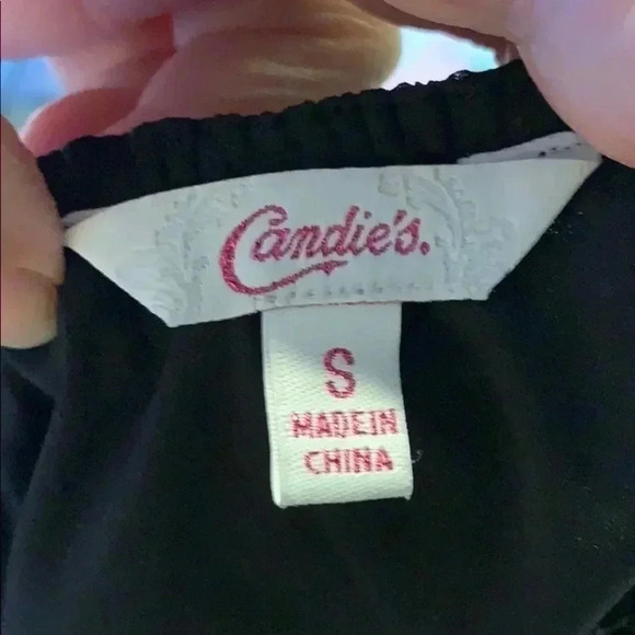 Vintage Candies black top with bling on the front thin straps size S - Picture 10 of 10